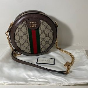 OPHIDIA GG MINI ROUND SHOULDER BAG